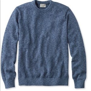 LL BEAN Men's Cotton Ragg Sweater, Crewneck Slightly Fitted